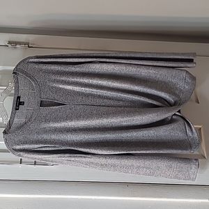 Silver long-sleeved keyhole top